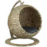 Silvio Design Hängekorb WH mit Samtkissen grau