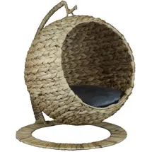 Silvio Design Hängekorb WH mit Samtkissen grau