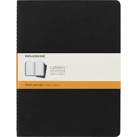 Moleskine Cahier Extra Large liniert schwarz. 3er Pack