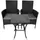 Jardí Rattan Bistro Set 2-tlg. Schwarz
