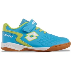 Hallenschuh LOTTO, Kinder, Gr. 38, aqua, linden, Synthetik, mehrfarbig, sportlich, Schuhe, - ideal für diverse Hallensportarten