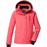 killtec Mädchen Skijacke/Funktionsjacke mit Kapuze und Schneefang KSW 205 GRLS SKI JCKT, coral pink, 152, 43553-000