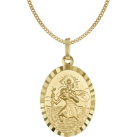 Acalee 50-1022 Halskette mit Christophorus Anhänger Gold 333/8K Schmuckset, 45 cm