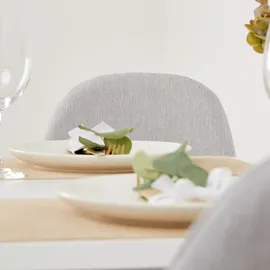 Homestyle4u Essgruppe mit 2 Stühlen Weiß Grau 2372,