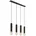 GLOBO Hängelampe 4-flg. 93 cm skandinavisch Holz Metall schwarz