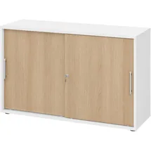 bümö Aktenschrank 2 Ordnerhöhen 80 x 40 x 180 Weiß