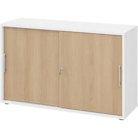 bümö Aktenschrank 2 Ordnerhöhen 80 x 40 x 180 Weiß