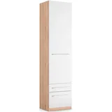 priess Kleiderschrank Schrank Garderobe Wäscheschrank Barcelona in 5 Breiten viel Stauraum, geräumige Schubkästen, mit Spiegel, MADE IN GERMANY weiß 48 cm x 193 cm x 36 cm