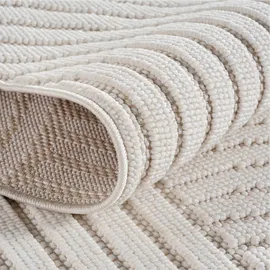 Ayyildiz Flachgewebeteppich Helix 2201 Creme Ø 120 cm