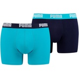 Puma Basic Boxershorts aqua/blue S 2er Pack