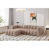kaiser möbel Ecksofa BALOO L modernes freistehendes, für das Wohnzimmer, stoff Arena, Einzelsofa, gesteppte Oberfläche,freistehend platzierbar,hoher Sitzkomfort beige