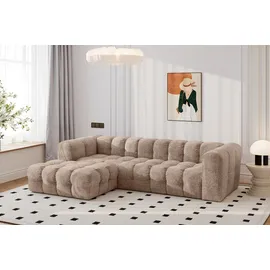 kaiser möbel Ecksofa BALOO L modernes freistehendes, für das Wohnzimmer, stoff Arena, Einzelsofa, gesteppte Oberfläche,freistehend platzierbar,hoher Sitzkomfort beige