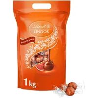 Lindt LINDOR Schokoladen Kugeln Blutorange | 1 kg Beutel, wiederverschließbar | ca. 80 Schokolade mit zartschmelzender Füllung | Großpackung, Pralinen-Geschenk