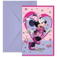 Procos Folat 93942P Einladungskarten FSC Minnie Mouse - 6 Stück