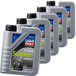 5x Liqui Moly 1l Motorbike 2t Basic Scoter Street Motorroller Roller Motoröl: Liqui Moly 1619