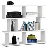 Akord Bücherregal 120 x 28,4 x 107,5 cm Weiß