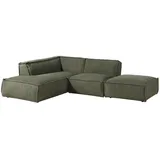 MASSIVMOEBEL24.DE Eckcouch Polyester 2-Sitzer Grün