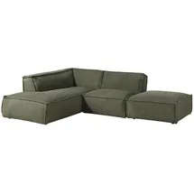 MASSIVMOEBEL24.DE Eckcouch Polyester 2-Sitzer Grün