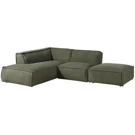 MASSIVMOEBEL24.DE Eckcouch Polyester 2-Sitzer Grün