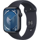 Apple Watch Series 9 GPS 45 mm Aluminiumgehäuse mitternacht, Sportarmband mitternacht S/M