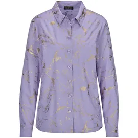 GOLDNER Druckbluse mit schimmerndem Print Lila 38