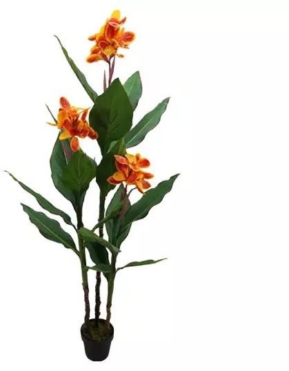 Canna Lilie 3-blütig 160 cm Kunstpflanze - Buitengewoon de Boet