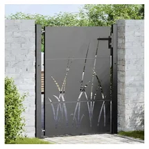 vidaXL Gartentor 100 x 125 cm Schwarz/Stahl