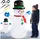 monzana Aufblasbarer Schneemann XL 120 cm LED beleuchtet IP44 wetterfest Befestigungsmaterial mehrfarbig