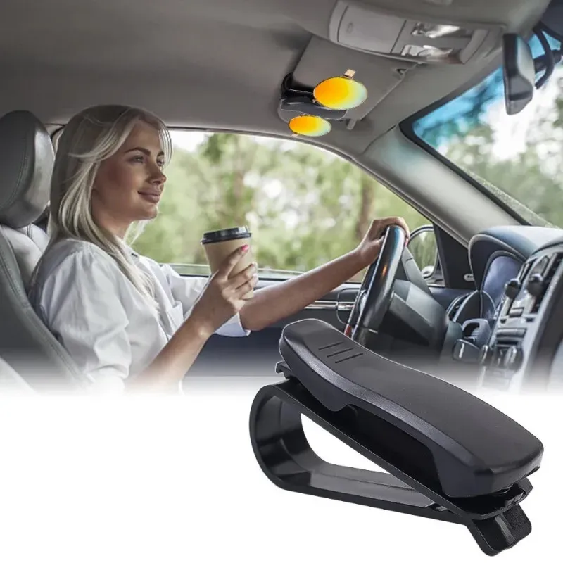 Clip-Halter zur Befestigung von Sonnenbrillen und Karten an der Sonnenblende des Autos.