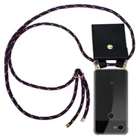 Cadorabo Hülle für Google PIXEL 3A Schutzhülle in Blau Handy Kette Silikon Kordel abnehmbares Etui