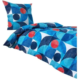 Traumschlaf Parma Seersucker Blau 135 x 200 cm + 80 x 80 cm