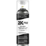 2K PRO 2K Spraydose 400ml - 2 Komponenten Sprühlack, Schnelltrocknender Spritzlack, UV-Beständig, Stoss- und Kratzfest | Schwarz Matt