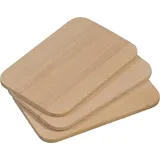 KESPER Frühstücksbrettchen 3-er Pack, FSC-zertifiziertes Buchenholz, Maße: 23 x 15 x 1 cm