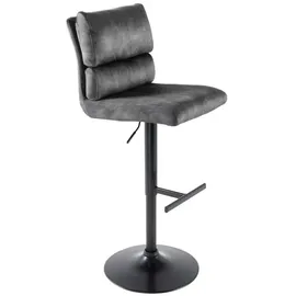 Riess-Ambiente Barhocker COMFORT 1 St höhenverstellbar drehbar dunkelgrau / schwarz