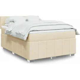 vidaXL Boxspringbett 140 x 200 cm Creme