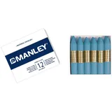 ALPiNO Manley-Wachsstifte, einfarbig, hellblau, Nr. 41, 12 Stück