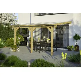 SKANHOLZ Terrassenüberdachung Andria 434 x 400 cm beige