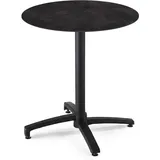 Oviala Gartentisch, Schwarz, Holzwerkstoff, 4-Sitzer, Rund,rund, 70x72x70 cm, Gartenmöbel, Gartentische, Gartentische