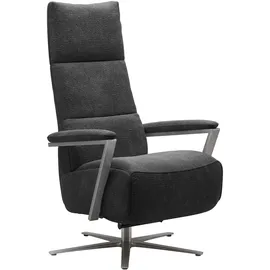 sit&more TV-Sessel Vario Comfort Polyester 70 x 124 x 85 cm Grau mit Kopfteilverstellung & 360° Drehfunktion