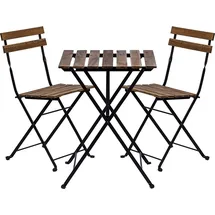 Stilista Bistro-Set 3tlg. Balkon-Set Möbel-Set Gartengruppe Sitzgarnitur