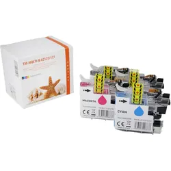 Multipack LC123/121 Alternativ Tinte für Brother  / LC123VALBP / BK14,6ml / C,M,Y10ml (PATENT SAFE