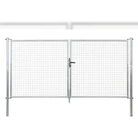 GAH Alberts Wellengitter-Doppeltor 300 x 100 cm Silber/Metall