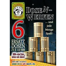 Corvus A750421 - Kids-at-Work, Dosenwerfen Ersatzdosen, 6 Stück, 73x110mm, Classic New Games
