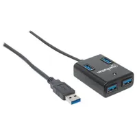 Manhattan USB-Hub, 4x USB-A 3.0, USB-A 3.0 [Stecker] (162296)
