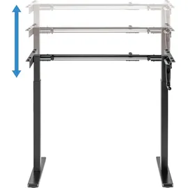 Logilink Manuell verstellbares Sitz-/Steh-Schreibtischgestell, 2-facher Teleskopauszug