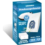 10x GN Staubsaugerbeutel geeignet für Miele Bodenstaubsauger Classic C1, Complete C2, Complete C3, S2, S5, S8, Hyclean 3d Efficiency Staubbeutel mit 2x Motorfilter(Blau)