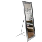 baario Ganzkörperspiegel Standspiegel SENS XXL silber, mit Standfuß Antik Finish Vintage Design silberfarben