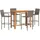 vidaXL Gartenbar Set 5-tlg. Grau