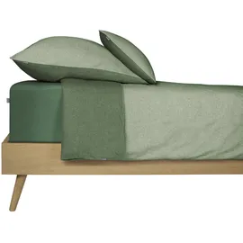 SCHIESSER Doubleface Feinbieber hellgrün 155 x 220 cm + 80 x 80 cm