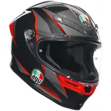 AGV K6 S Slashcut Schwarz/Grau/Rot XL